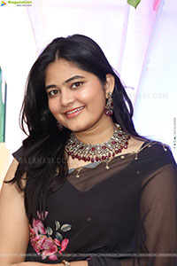 Milky Madhu stills in Floral Printed Georgette Saree