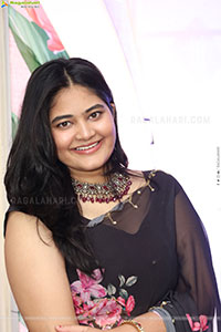 Milky Madhu stills in Floral Printed Georgette Saree