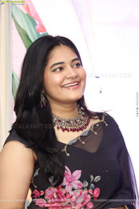 Milky Madhu stills in Floral Printed Georgette Saree