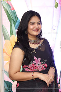 Milky Madhu stills in Floral Printed Georgette Saree