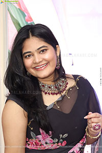 Milky Madhu stills in Floral Printed Georgette Saree