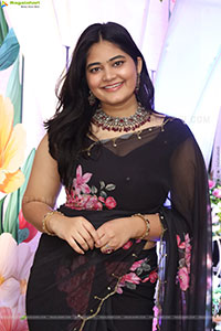 Milky Madhu stills in Floral Printed Georgette Saree