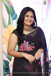 Milky Madhu stills in Floral Printed Georgette Saree