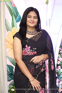 Milky Madhu stills in Floral Printed Georgette Saree