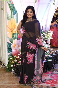 Milky Madhu stills in Floral Printed Georgette Saree