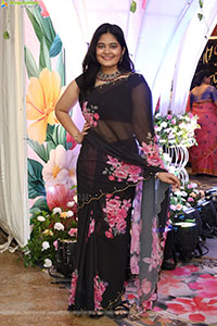 Milky Madhu stills in Floral Printed Georgette Saree