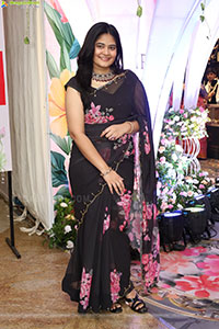 Milky Madhu stills in Floral Printed Georgette Saree