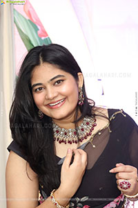 Milky Madhu stills in Floral Printed Georgette Saree