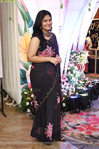Milky Madhu stills in Floral Printed Georgette Saree