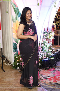 Milky Madhu stills in Floral Printed Georgette Saree