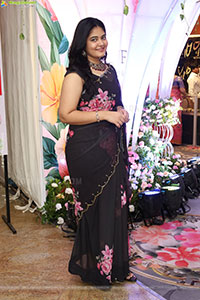 Milky Madhu stills in Floral Printed Georgette Saree