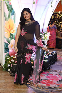Milky Madhu stills in Floral Printed Georgette Saree