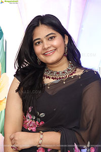 Milky Madhu stills in Floral Printed Georgette Saree