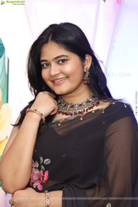 Milky Madhu stills in Floral Printed Georgette Saree