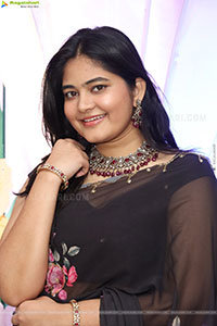 Milky Madhu stills in Floral Printed Georgette Saree