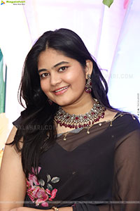 Milky Madhu stills in Floral Printed Georgette Saree