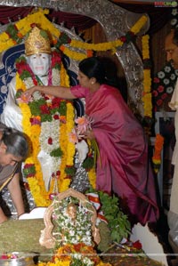 Film Celebrities at Filmnagar Temple on Behalf of Guru Pournami