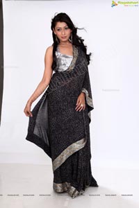 Model Amrita Ghosh in Sexy Black Dress