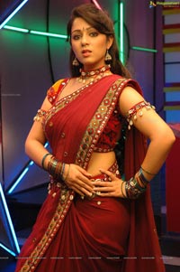 Charmi Sye Aata Red Saree Posters