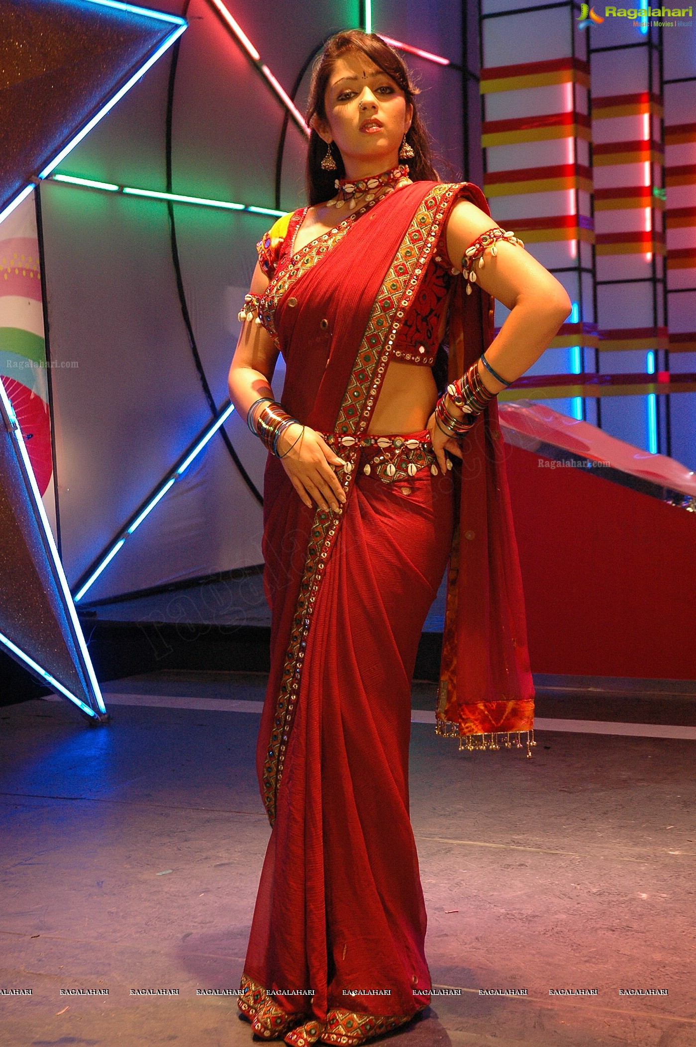 Charming Charmme in Red Saree, Photo Gallery, Images