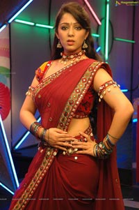 Charmi Sye Aata Red Saree Posters