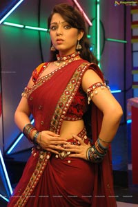 Charmi Sye Aata Red Saree Posters