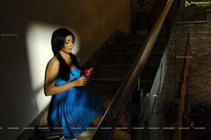 Shriya in Sleeveless Blue Dress