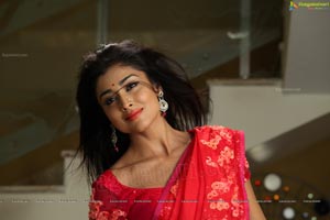 Hot Stills - Shriya Saran in Red Saree