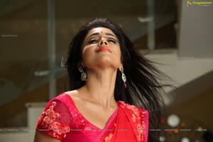 Hot Stills - Shriya Saran in Red Saree