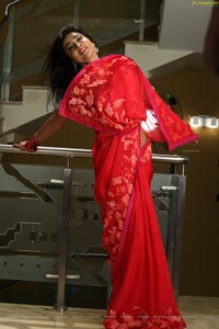 Hot Stills - Shriya Saran in Red Saree