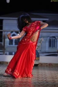Hot Stills - Shriya Saran in Red Saree