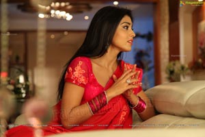 Hot Stills - Shriya Saran in Red Saree