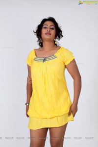 Akshitha Shetty in Hot Yellow Gown