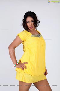 Akshitha Shetty in Hot Yellow Gown