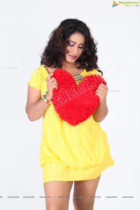 Akshitha Shetty in Hot Yellow Gown