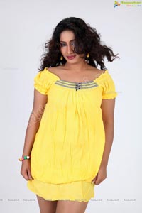 Akshitha Shetty in Hot Yellow Gown