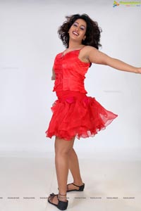 Akshitha Shetty in Red Hot Dress