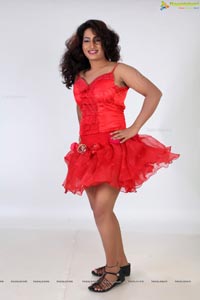 Akshitha Shetty in Red Hot Dress