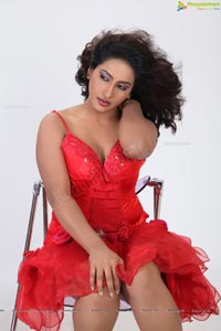 Akshitha Shetty in Red Hot Dress