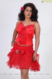 Akshitha Shetty in Red Hot Dress