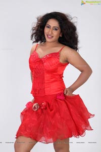 Akshitha Shetty in Red Hot Dress