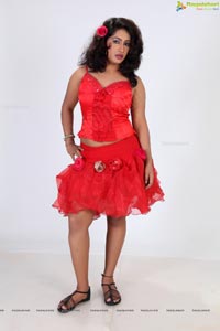 Akshitha Shetty in Red Hot Dress