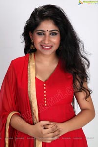 Madhulagna Das in Hot Red Dress