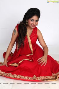 Madhulagna Das in Hot Red Dress