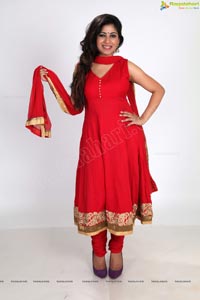 Madhulagna Das in Hot Red Dress