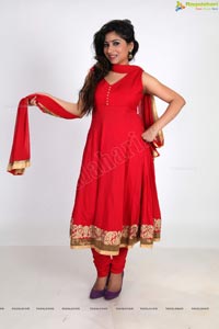 Madhulagna Das in Hot Red Dress