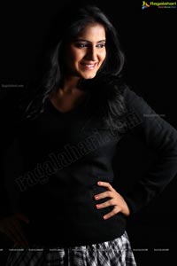 Tollywood Heroine Tanusha in Black Dress