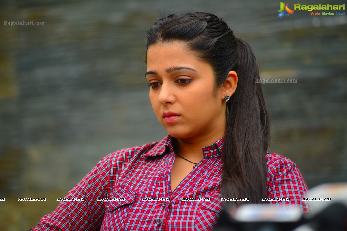 Charmi as TV5 Journalist in Prathighatana, Exclusive Photos