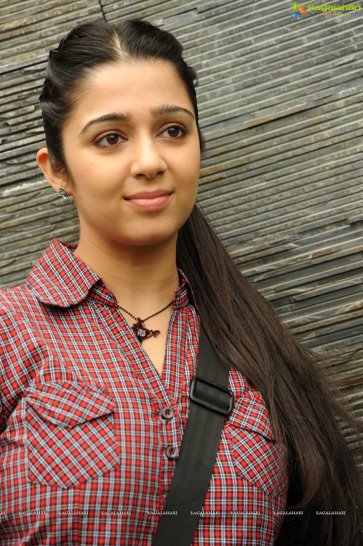 Charmi as TV5 Journalist in Prathighatana, Exclusive Photos