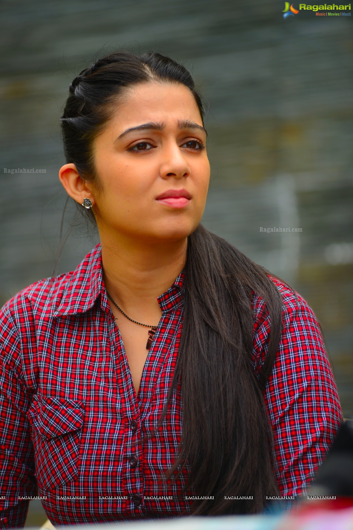 Charmi as TV5 Journalist in Prathighatana, Exclusive Photos